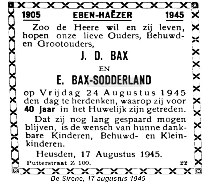 19450817 huw ber 40j JD Bax - E Sodderland